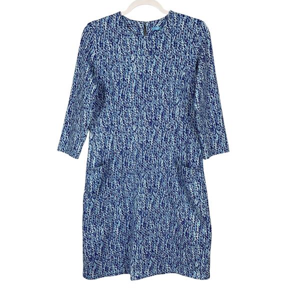J. McLaughlin Dresses & Skirts - J McLaughlin Catalyst Dress Catalina Cloth Medium Blue Aqua Abstract Geo Print